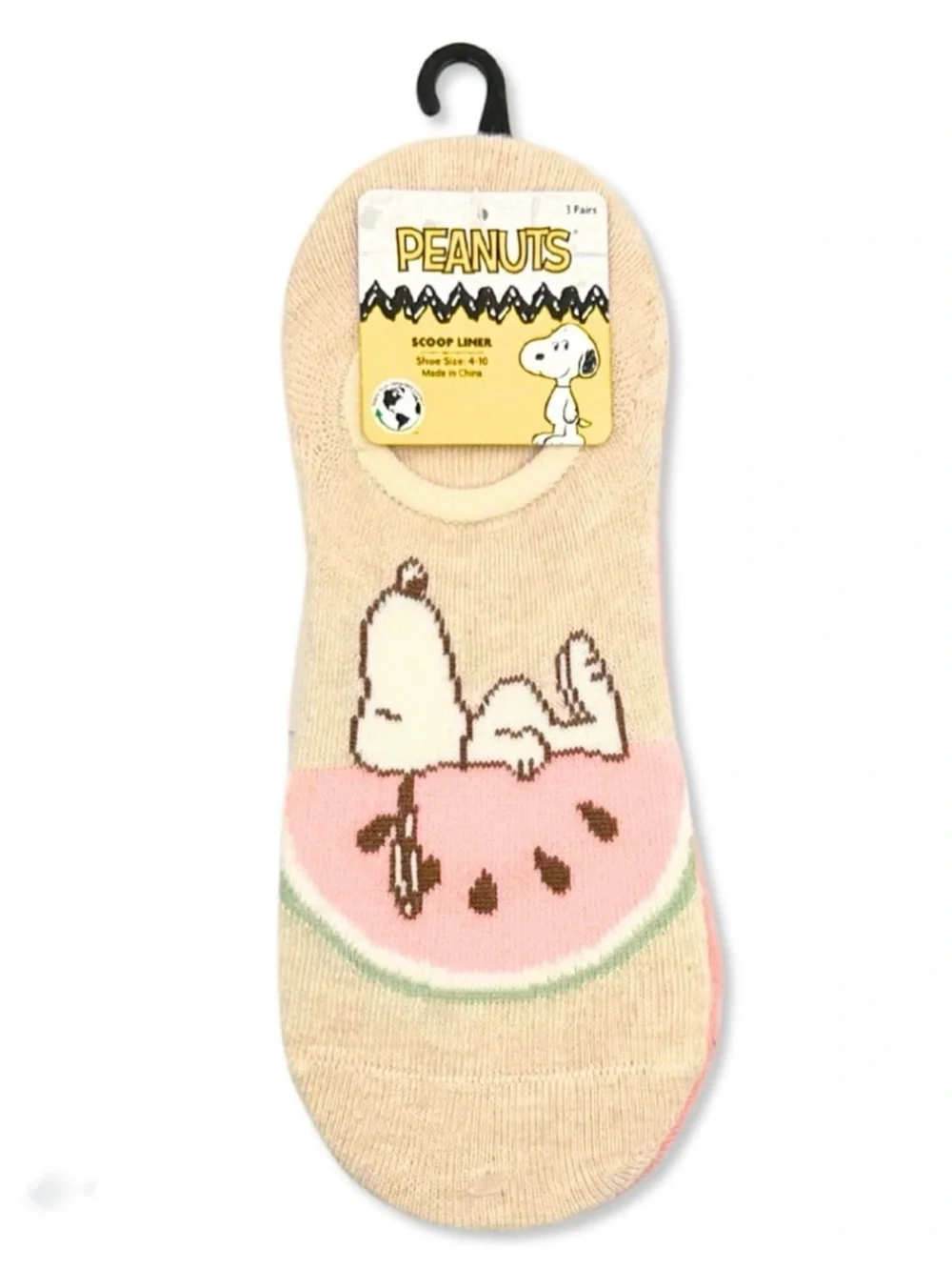 2 Peanuts Women’s Scoop Liner Socks 3-Pack